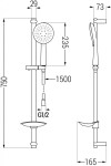 MEXEN/S - DB67 posuvný sprchový set, chrom 785674584-00