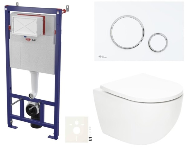 Závěsný WC set do lehkých stěn / předstěnová SAT Fusion SIKOSSTORFU76 SIKOSSTORFU76
