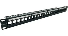 Conexpro Patch panel modulární 24 portů / Patch panel / 19" / 1U / neosazený (PP24-0-UTP)