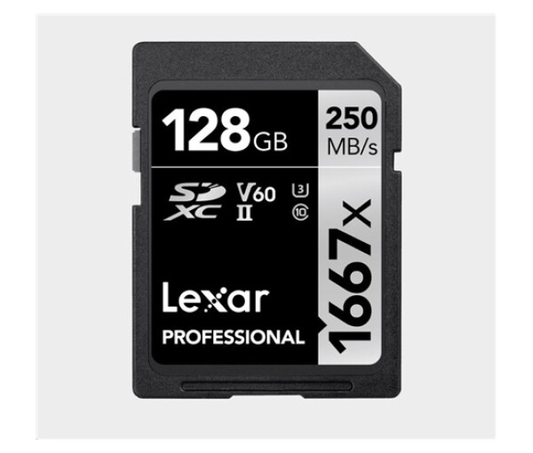 Lexar SDXC Pro 1667X UHS-II U3 R250/W120 (V60) 128G EDF_1138240