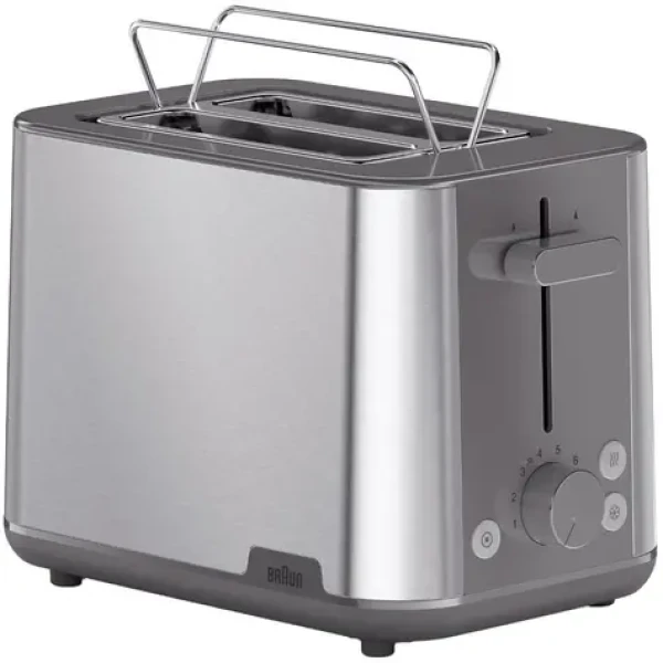 Braun PurShine HT1510.GY šedá / Topinkovač / 900 W / 2 topinky / regulace opékání / aut. vypnutí (0X23010049)