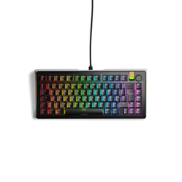 Glorious GMMK 3 Pro HE 75% - Fox HE (ISO UK) černá / herní 75% TKL / USB-C / ISO (UK) layout / Fox HE / RGB / 1.4m (GLO-KB-GMMK3-PRO-75-PB-HE-W-BLK-UK)
