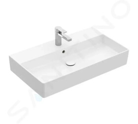 VILLEROY & BOCH - Memento 2.0 Umyvadlo 800x470 mm, s přepadem, otvor pro baterii, CeramicPlus, alpská bílá 4A2280R1