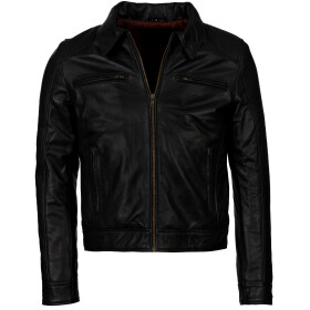 Pánská Kožená Bunda Grant Winston Brixton Černá Velikost: S
