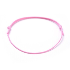 Šňůrkové náramky - různá provedení - ∅ 5 ~ 8 cm - 1 ks Barva: Růžová