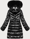 Černá vypasovaná dámská zimní bunda (2M-032) odstíny černé XL (42)