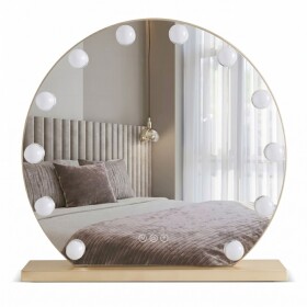 REA - Zrcadlo LED HOLLYWOOD L. Gold 50 cm HOM-01803
