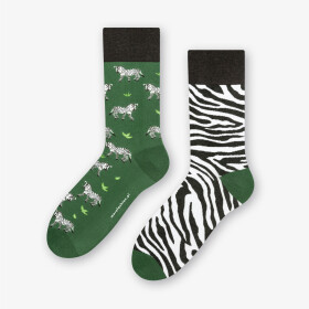 Ponožky Zebra 079-A059 Zelená - Více 43/46