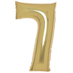 Balónek fóliový narozeniny číslo 7 zlatý 86 cm Balónek fóliový narozeniny číslo 7 zlatý 86 cm