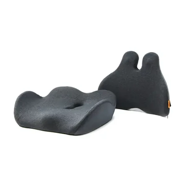 Powerton Set bederní opěrky a podsedáku antracit / ergonomický / paměťová pěna (WPEUS4)