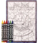 New York Islanders NHL puzzle s vlastním vybarvením