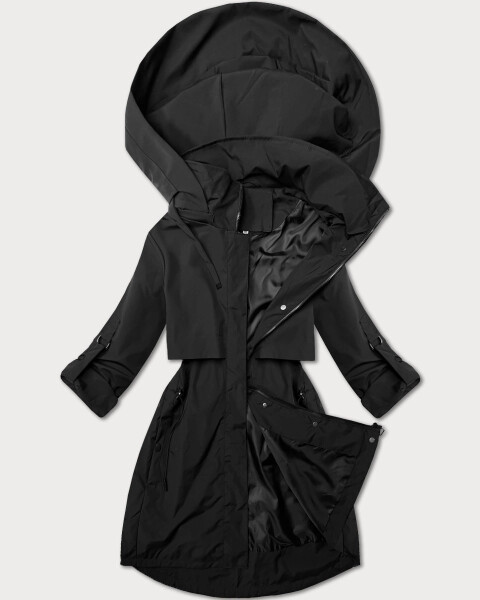 Jednoduchá černá dámská plus size bunda bez zateplení J Style (16M9257-392) odstíny černé 46