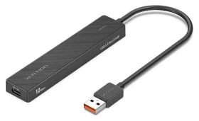 Vention USB-C hub 5v1 černá / USB hub / USB 3.2 Gen 2 / 10 Gbps / 4x USB-A + 1x USB-C (CHOBB)