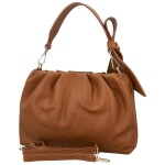 Módní dámská kožená kabelka do ruky Antini, koňaková