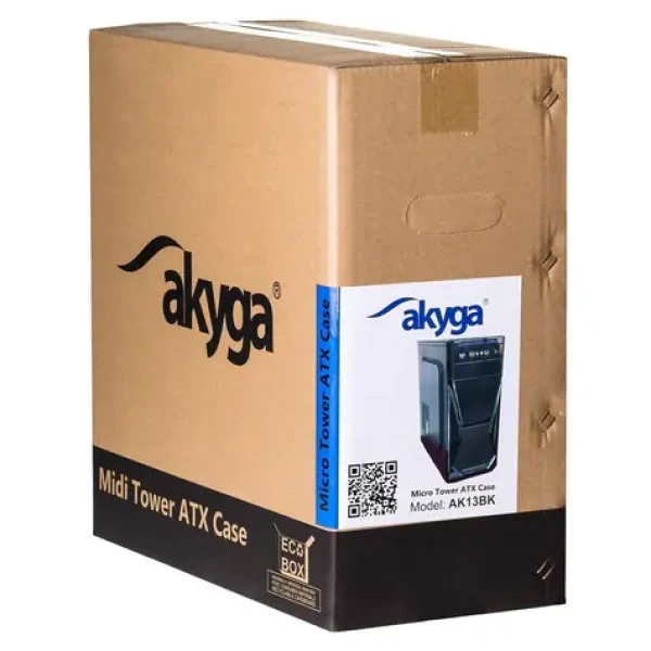 Akyga AK13BK černá / Skříň / Micro Tower / ATX / USB 3.2 Gen 1 / bez zdroje (AK13BK)