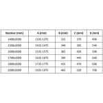 MEXEN/S - Velar L Duo posuvné sprchové dveře 180, dekor, bílá 871-180-003-32-20