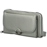 Trendy dámská koženková crossbody/peněženka Lukrecius, stříbrná