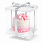 Cake star dortový box bílý hranatý 30x30x35cm - bez stuhy
