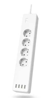 Hama prodlužovací kabel 4x zásuvka + 4x USB bílá / Prodlužovací kabel / 1,7 m / 4x AC / 4x USB / 4,2 A (001766280000)