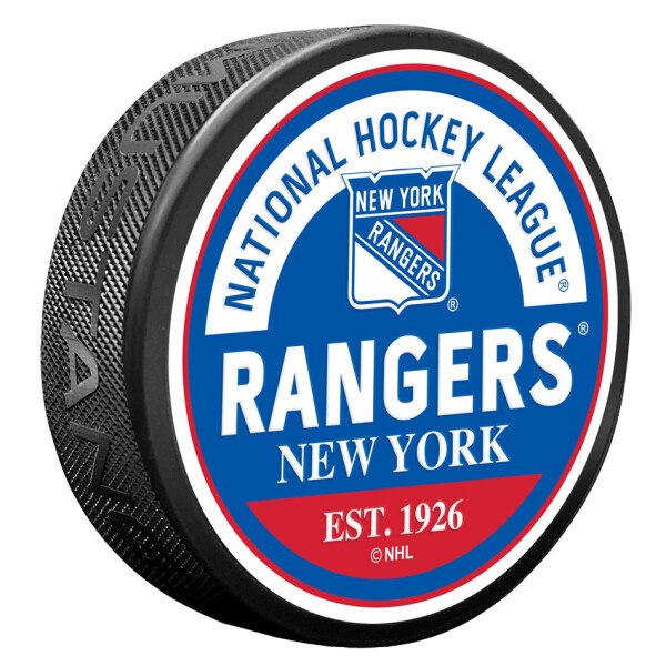 Mustang Puk New York Rangers NHL Block Textured Puck