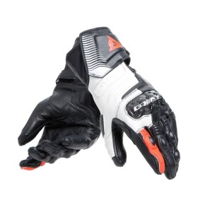 Dainese Carbon Long Lady sportovní rukavice bílé/fluo-červené
