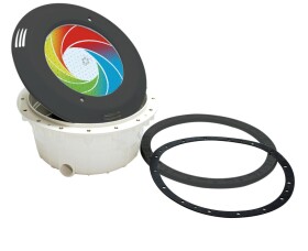 Vagnerpool Podvodní světlomet VA LED RGB-DMX; barevné, PF, 12 V; 23 W, tmavě šedá barva, pro fóliové bazény