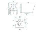 REA - Závěsná WC mísa Julio Rimless REA-C4803