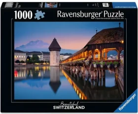 RAVENSBURGER Puzzle Krásné Švýcarsko: Kapličkový most, Lucern