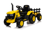 Mamido Dětský elektrický traktor s vlečkou 12V 7Ah žlutý