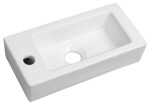SAPHO - ZOE keramické umývátko 37x18cm, otvor pro baterii vlevo, bílá AR496