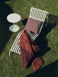 HAY Venkovní polštář Terrazza Terracotta Bold Stripe 50 × 50 cm, hnědá barva