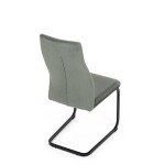 Židle jídelní, zelená látka, černý kov