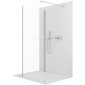 CERANO Sprchová zástěna Walk-in Onyx Corner Cube L/P - 8 mm - hranatá vzpěra - chrom, transparentní sklo - 100x50x200 cm