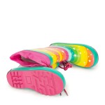 Dívčí holínky gumové - potisk rainbow, Pidilidi, PL0051-01, holka - 24