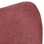 Židle jídelní, červená látka, černá kovová podnož