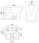 OMNIRES - FONTANA WC set WC 4v1, bílá lesk, chrom lesk FONTANASETBPCR