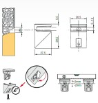 Italiana Ferramenta podpěra na sklo Kalabrone mini barva: stříbrná, nelze po kusech; pouze celá balení: 2ks (165705)