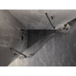 MEXEN/S - Lunar sprchový kout pětiboký křídlový levá 80 x 80, transparent, grafit metal 831-080L-080P-95-00-L
