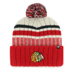 47 Brand Pánská zimní čepice Chicago Blackhawks NHL Long Range ’47 CUFF KNIT Natural