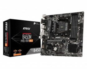 MSI B450M PRO-VDH Max / AMD B450 / DDR4 / SATA III RAID / USB / GLAN / M.2 / sc.AM4 / mATX (7A38-043R)