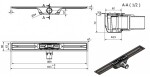 I-Drain - Linear 72 Nerezový sprchový žlab PRO SS Linear, délka 80 cm, s hydroizolací IP5M08001X1