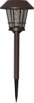 STAR TRADING Zahradní světlo na solární napájení Bollard Fergus, hnědá barva, kov, plast