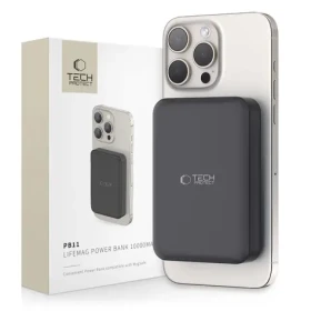 Tech-Protect LifeMag PB11 černá / Powerbanka / MagSafe / 10000mAh / USB-C / 15W (THP1447)