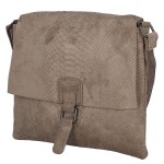 Dámská crossbody kabelka s hadím vzorem Geina, šedo-béžová