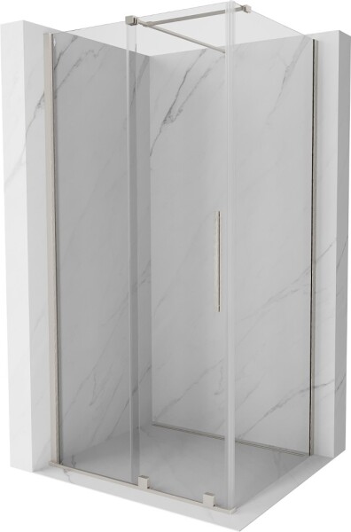 MEXEN/S - Velar sprchový kout, posuvné dveře 120 x 90, transparent, nikl kartáčovaná 871-120-090-01-97