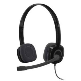 Logitech H151 Headset otevřená (On Ear) kabelová stereo černá Redukce šumu mikrofonu, Potlačení hluku regulace hlasitosti, Vypnutí zvuku mikrofonu Počítače