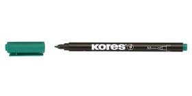 Kores K-MARKER Permanentní popisovač, tenký hrot M, zelený