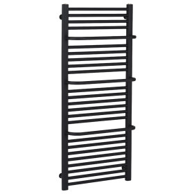 CERANO - Koupelnový radiátor Antonio - integrované držáky na ručníky - boční připojení - 655W - černá matná - 1180x550 mm LIV-WD-26-55