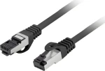 Lanberg CAT8.1 černá / Patch kabel / S/FTP / 0,25 m / LSZH (PCF8-10CU-0025-BK)
