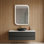 REA - Zrcadlo LED ZONE 70X50 BRUSH GOLD HOM-00303